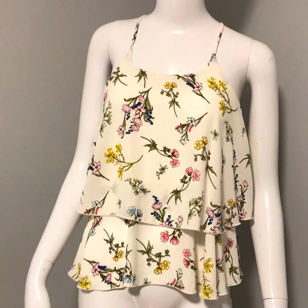 Chocolate Floral Layered Cream Top